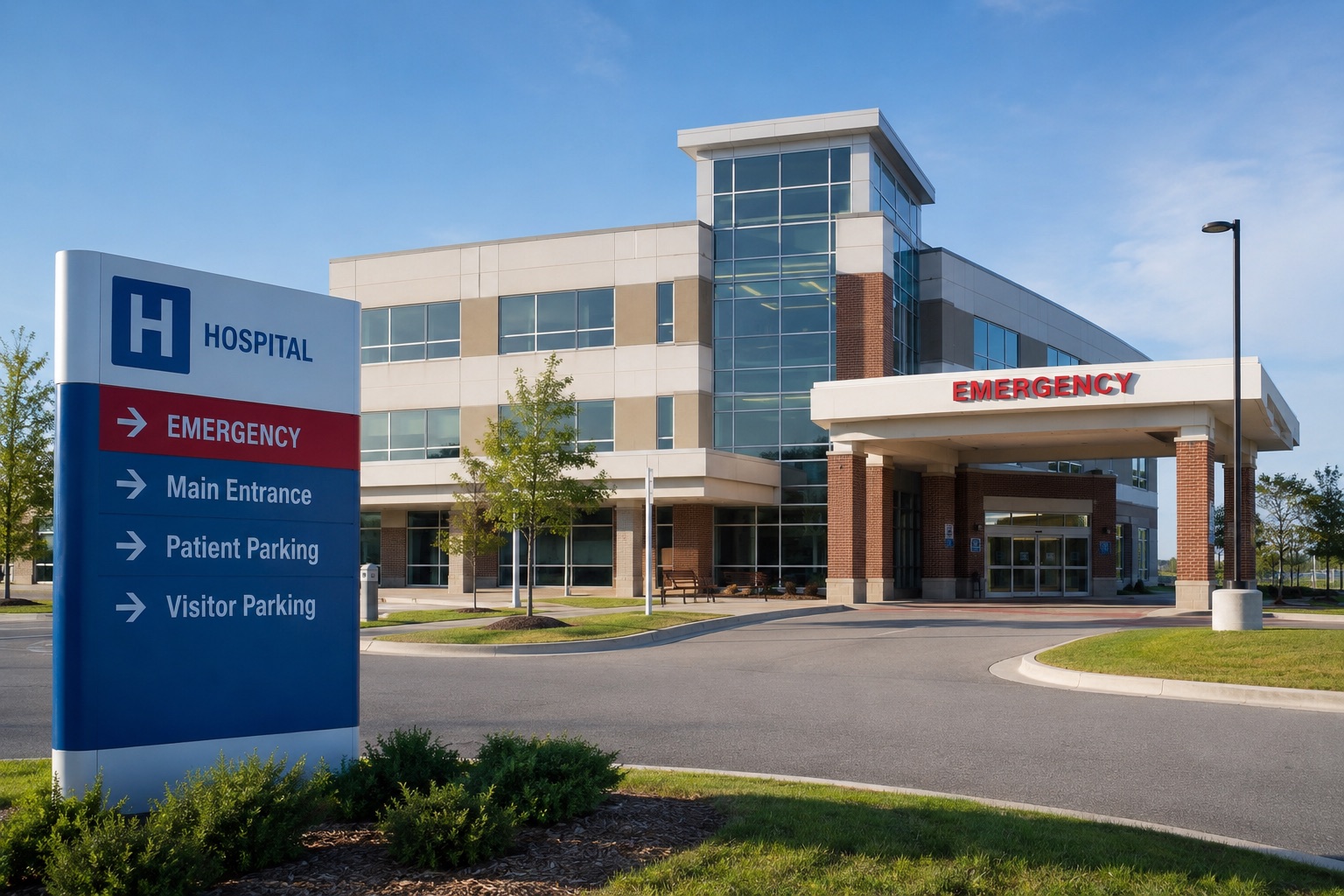 A community hospital exterior